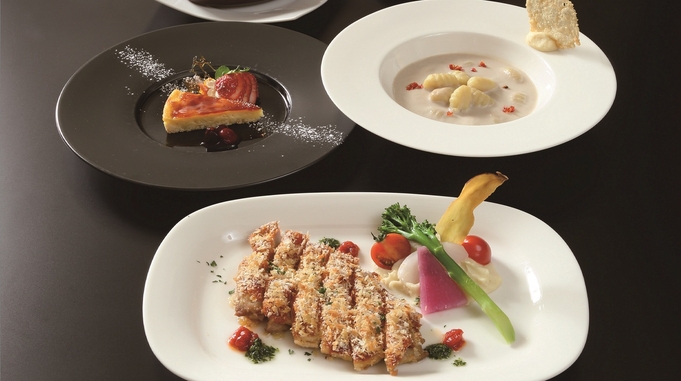 【ビジネス向け：洋食・2食付】夕食は、洋食料理からチョイス！朝食は和・洋・カレーの3種より選べます！